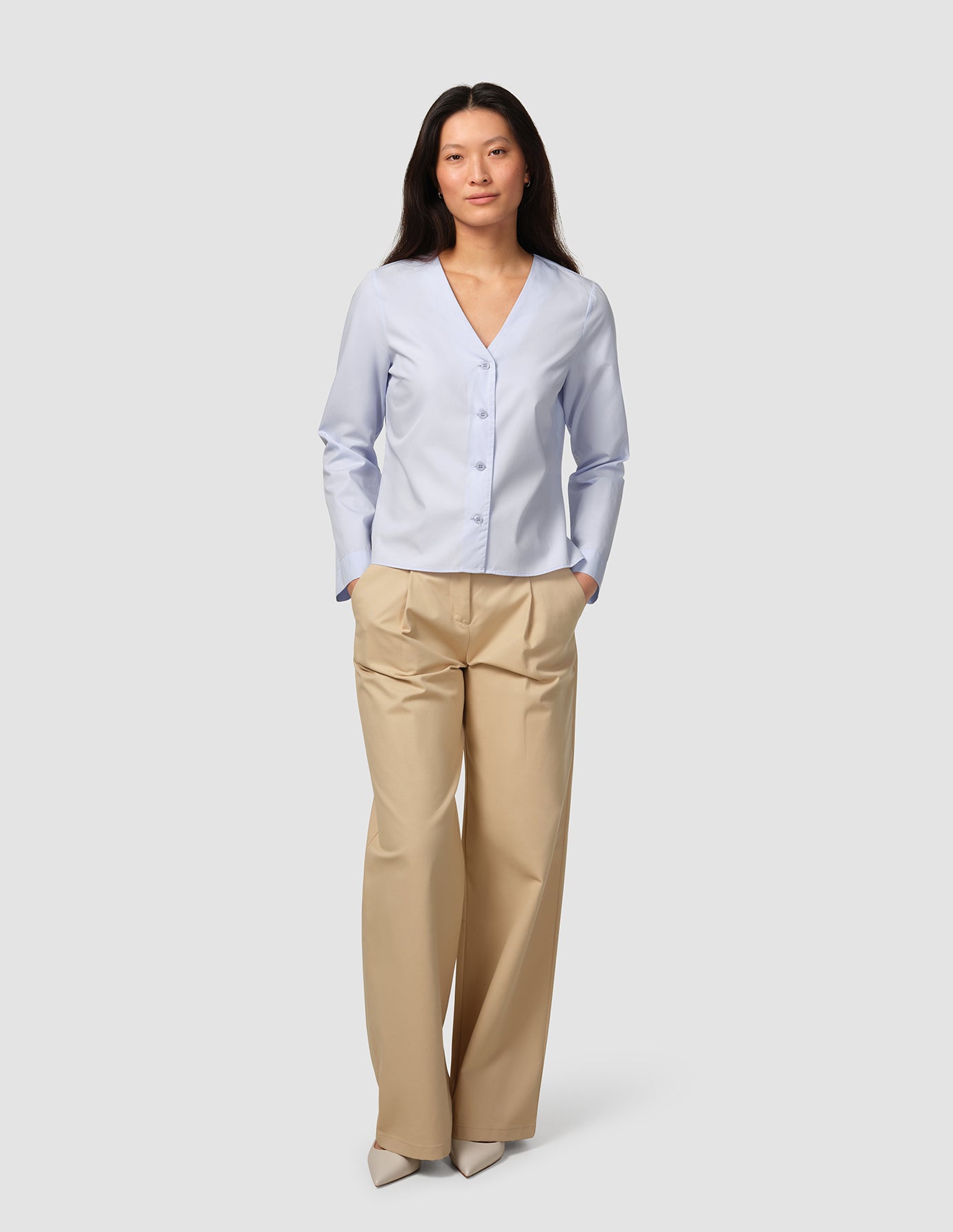 Madison Blouse Powder Blue
